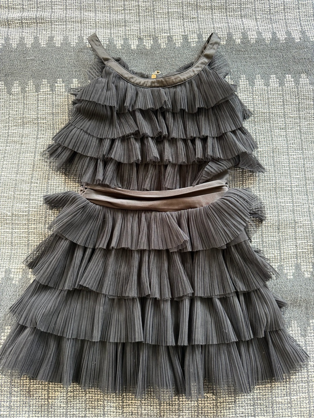 Hannah Banana by Sara Sara Black Pleated Cocktail Dress